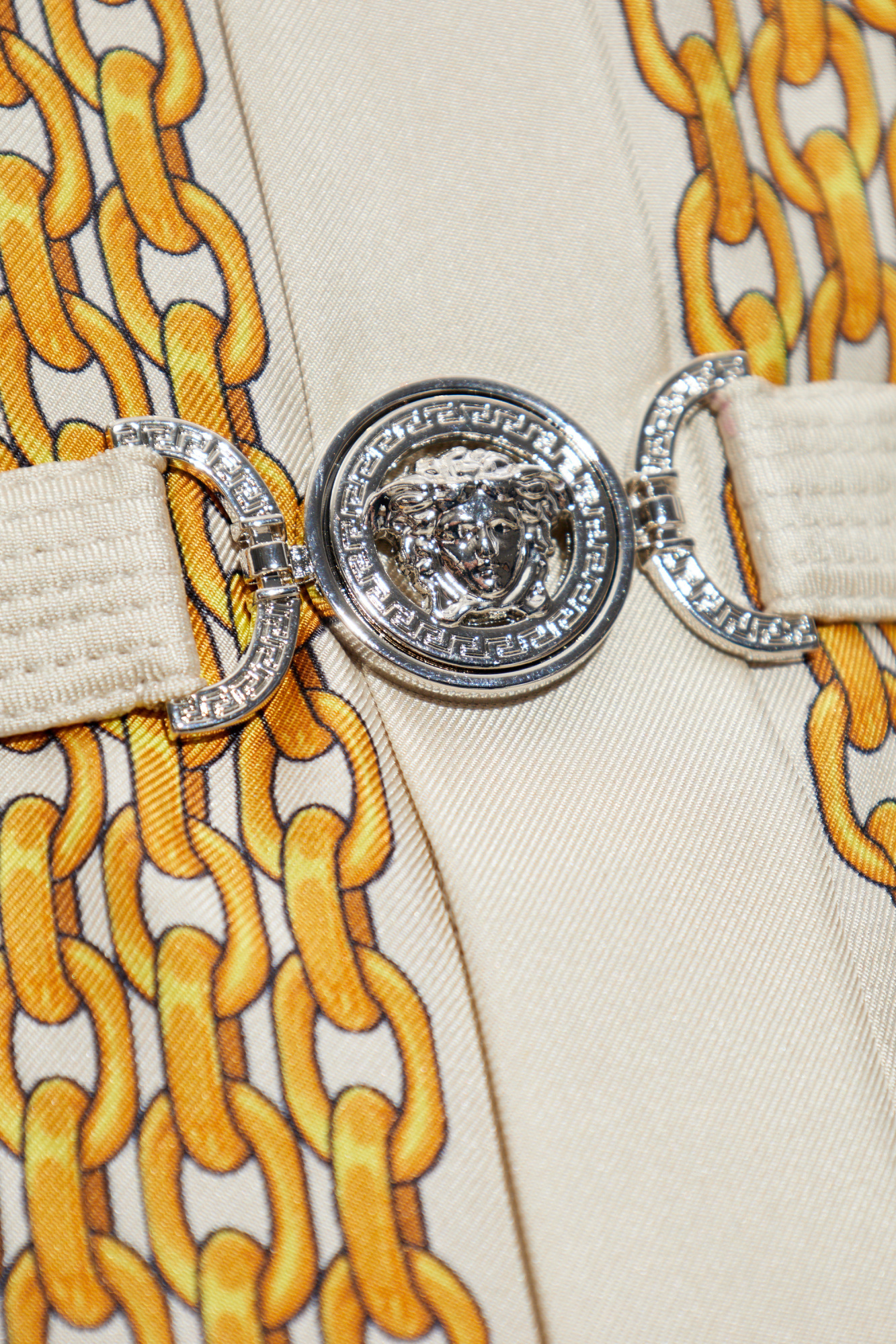 Versace Dress with Gold Chain Stripes print | Women's
